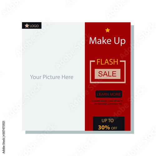 Flash sale Instagram feed template free vector