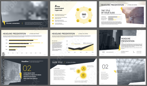 Geometric Presentation Element Templates. Vector infographics. For use in Presentation, Flyer and Leaflet, SEO, Marketing, Webinar Landing Page Template, Website Design, Banner.