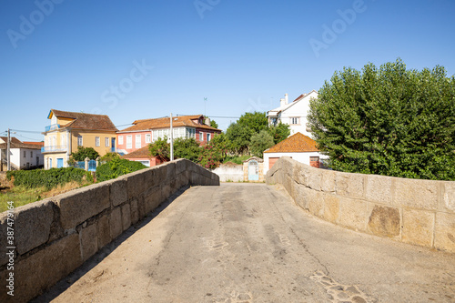 old bridge over ribeira do Porquinho river at Valbom village  municipality of Pinhel  Guarda district  Beira Alta  Portugal