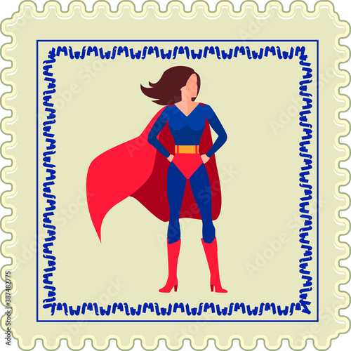 Classic ventilation stamp with a woman