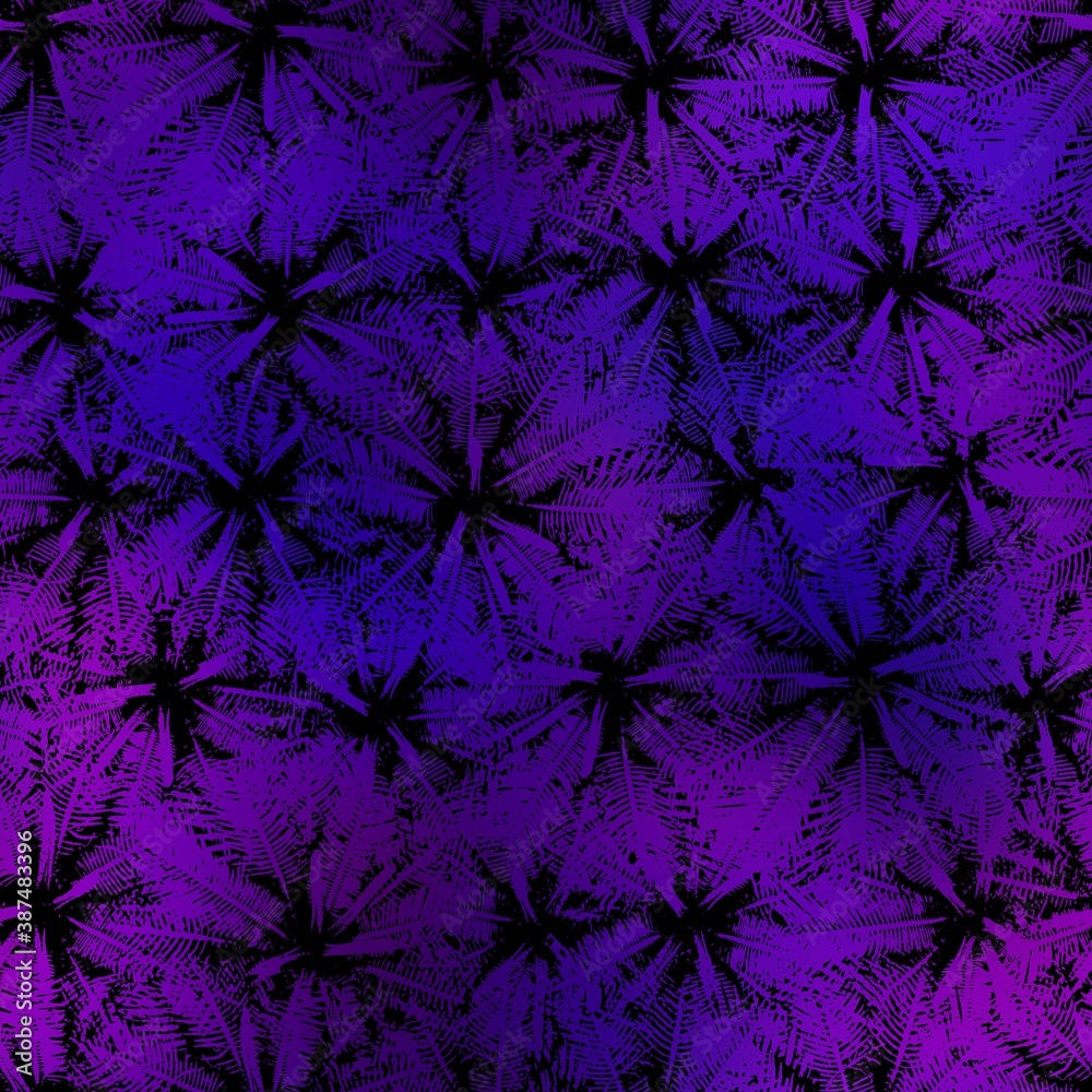Seamless Miami night tropical pattern black foliage on sunset blur. High quality illustration. Swim, sports, or resort wear repeat print. Dark foreground on blurred background. Dark vibrant colors. Seamless Miami night tropical pattern black foliage on sunset blur. High quality illustration. Swim, sports, or resort wear repeat print. Dark foreground on blurred background. Dark vibrant colors.