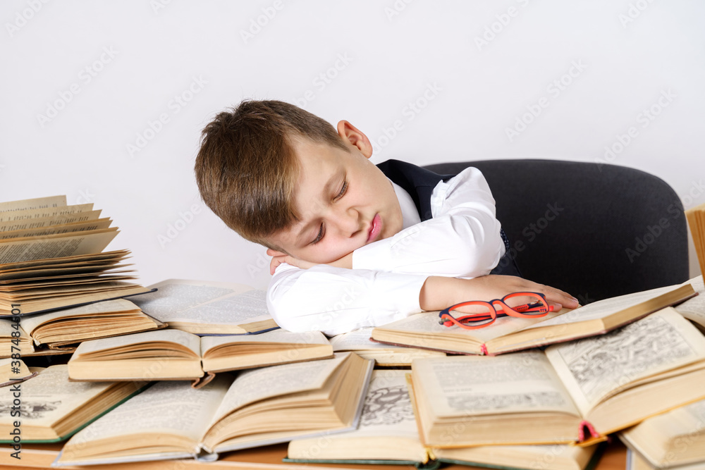 The student got tired doing homework and fell asleep on books. The student got tired doing homework and fell asleep on books.