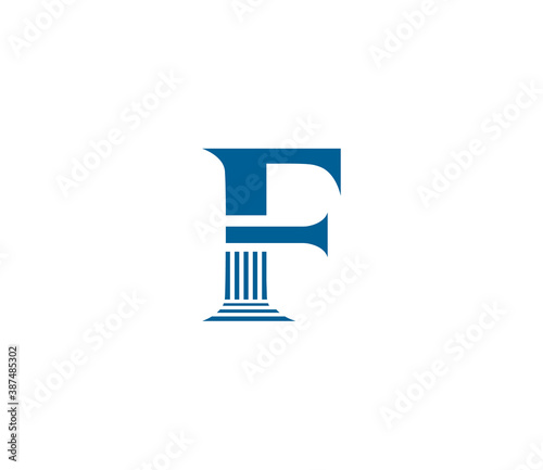 F Alphabet Law firm Logo Design Concept