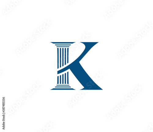 K Alphabet Law firm Logo Design Concept