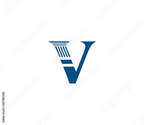 V Alphabet Law firm Logo Design Concept