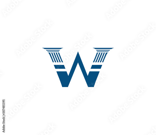 W Alphabet Law firm Logo Design Concept