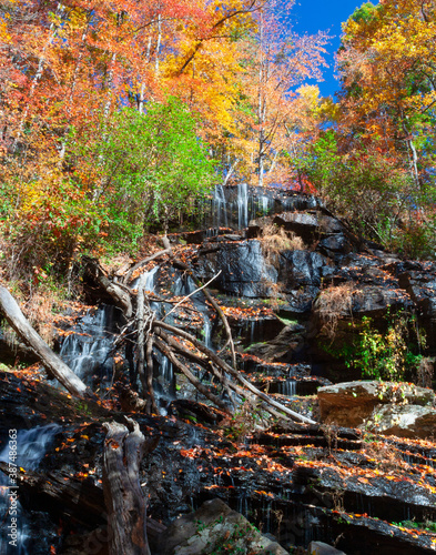 autumn around waterfalls