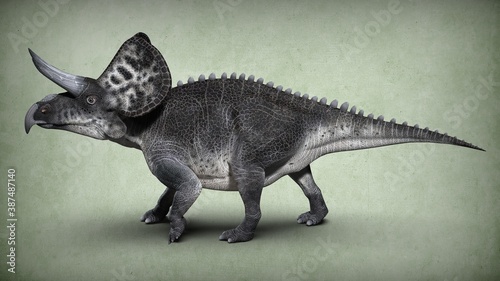 Ancient extinct dinosaur. 3D illustration © Dina