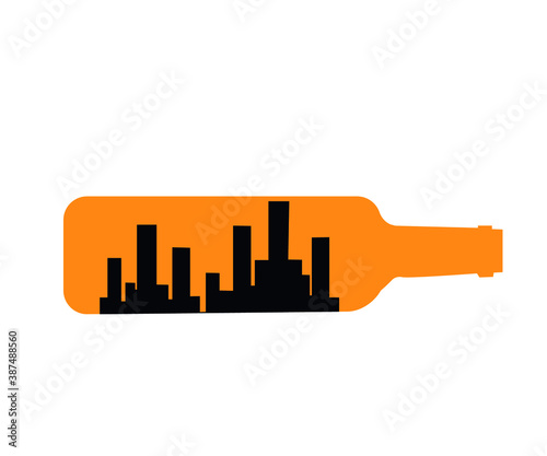 silhouette of a city