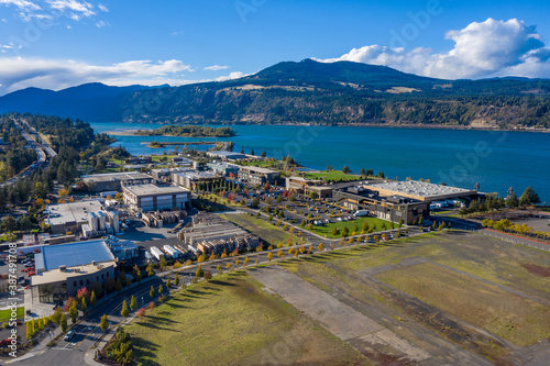 Obraz na płótnie Hood River Aerial w salonie