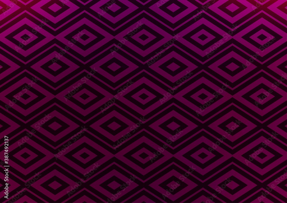 Dark Purple vector texture with lines, rhombuses.