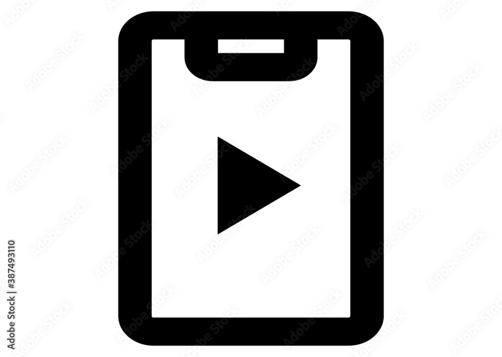 smartphone play Button vector icon for apps and website smartphone play Button vector icon for apps and website