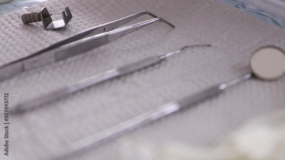 work tools of a dentist