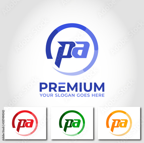 PA Alphabet Logo Design Concept