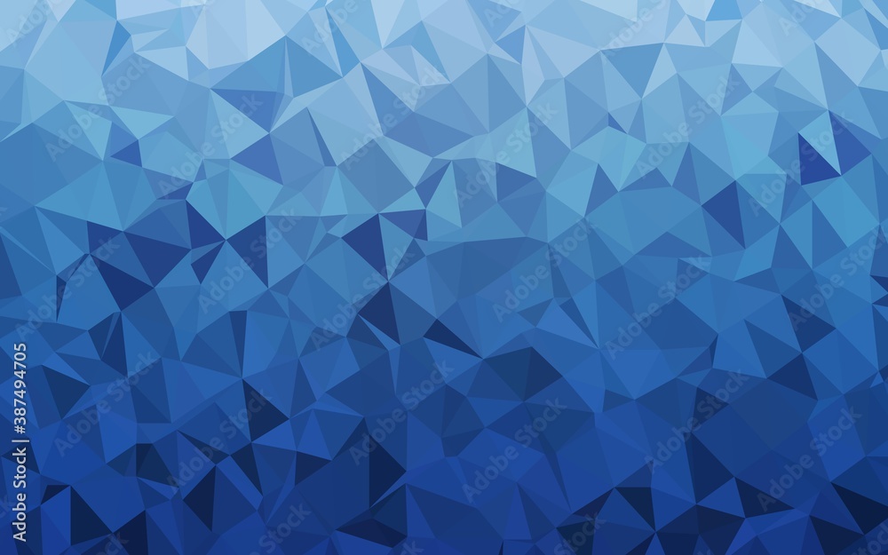 Light BLUE vector shining triangular background. Light BLUE vector shining triangular background.