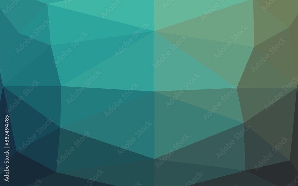 Fototapeta premium Light Blue, Green vector low poly layout.