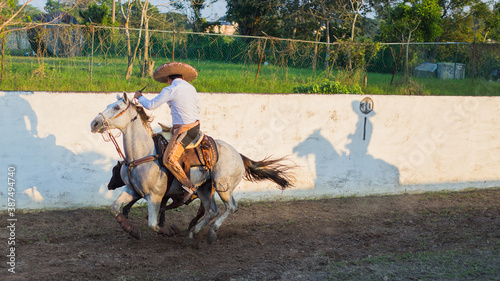 Mexican Charro show in a arena in Poza Rica Veracruz