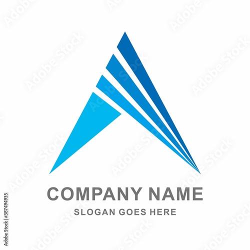 Triangle Arrow Space Business Company Vector Logo Design