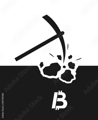 bitcoin mining illustration