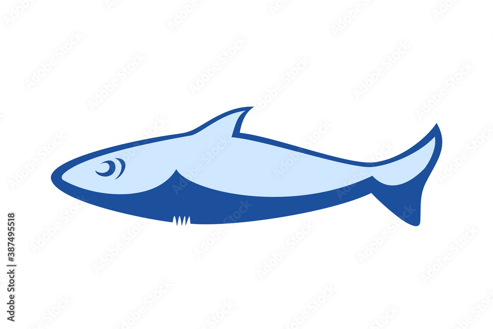 Creative design of flat fish illustration Creative design of flat fish illustration