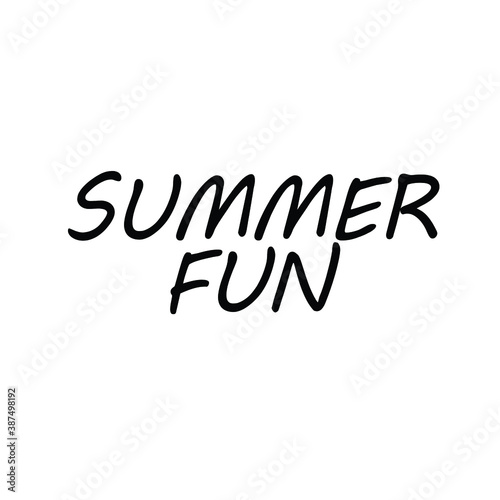 Summer time fun, illustration simple typography, summer holiday EPS Vector
