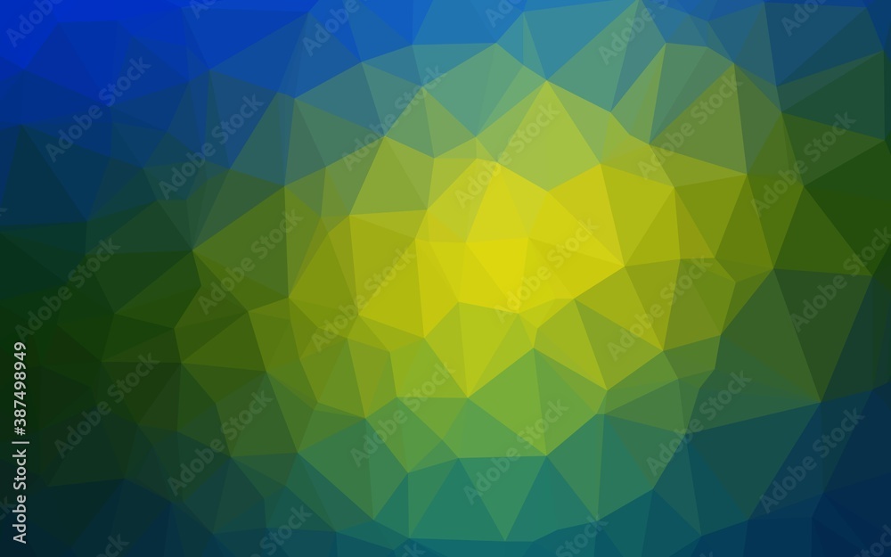 Obraz premium Dark Blue, Yellow vector polygonal pattern.
