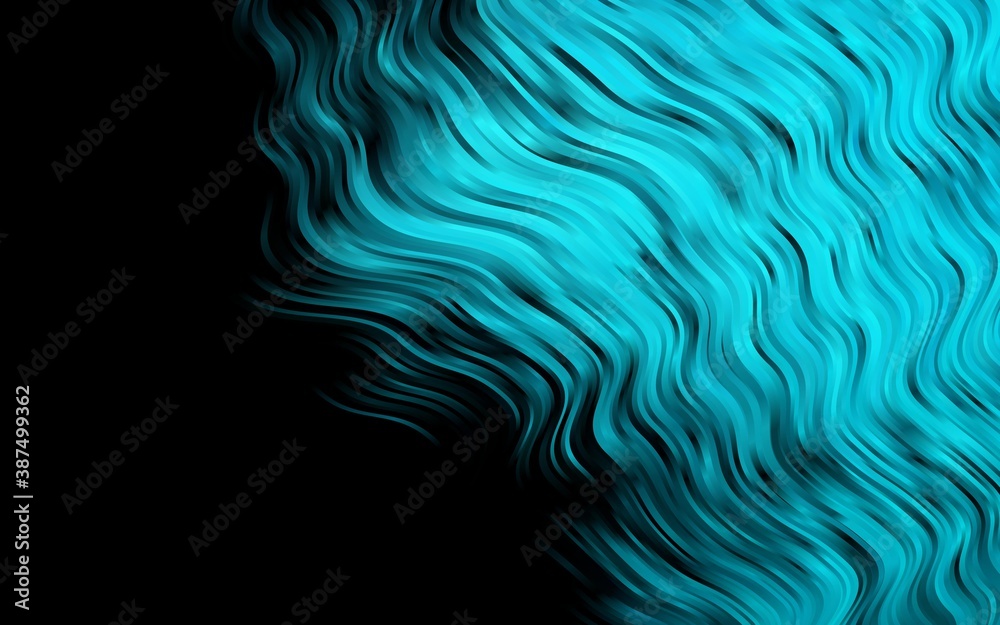 Light BLUE vector template with bent lines.