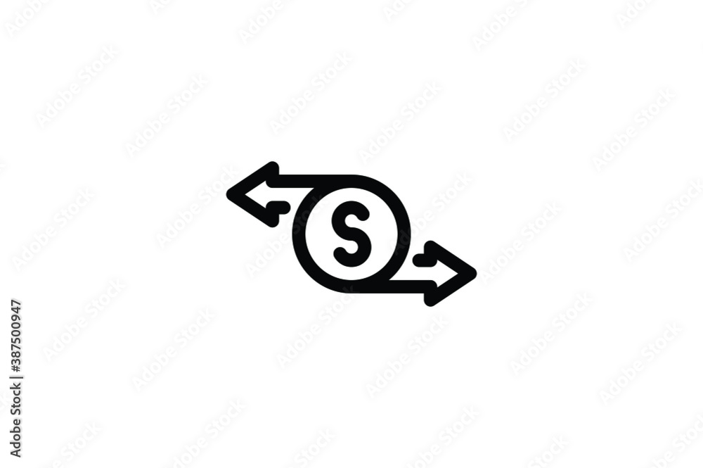 Finance Outline Icon - Money Changer Finance Outline Icon - Money Changer