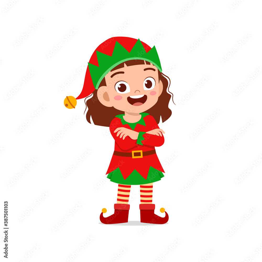 happy cute little kid boy and girl wearing green elf christmas costume happy cute little kid boy and girl wearing green elf christmas costume