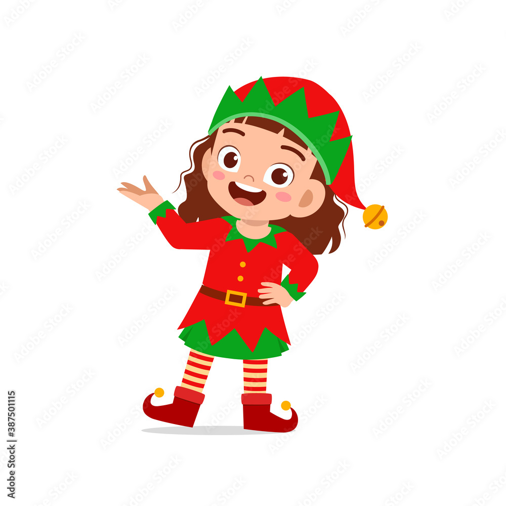 happy cute little kid boy and girl wearing green elf christmas costume happy cute little kid boy and girl wearing green elf christmas costume