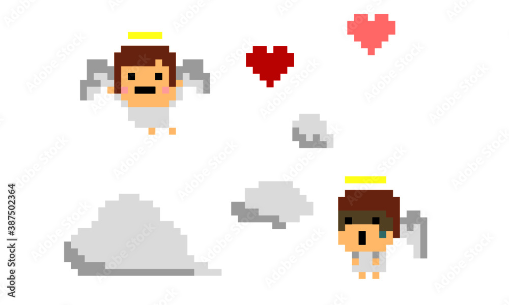 Fototapeta premium ドット絵天使