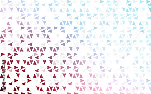 Light Blue  Red vector layout with lines  triangles.
