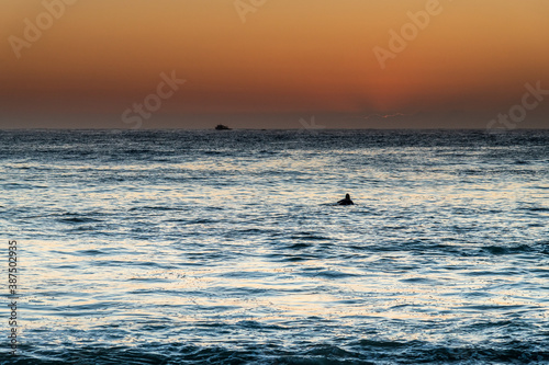 Clear skies sunrise seascape © Merrillie