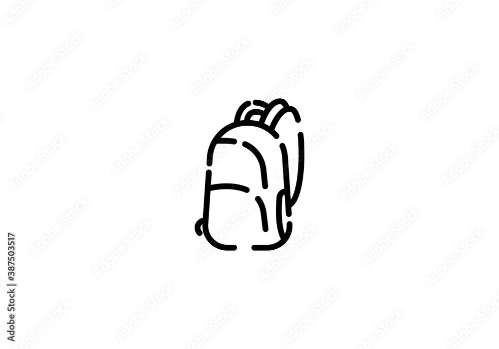 Modern school bag icon and simple design. Modern school bag icon and simple design.