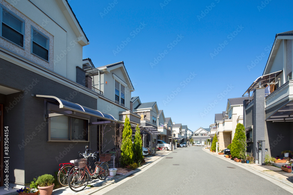 Obraz premium 電線の無い住宅街