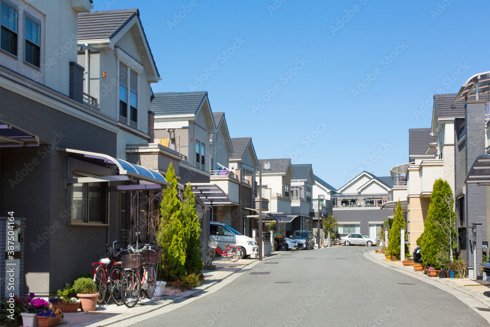 電線の無い住宅街