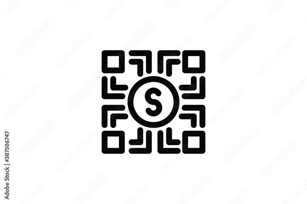 Finance Outline Icon - Qrcode Finance Outline Icon - Qrcode