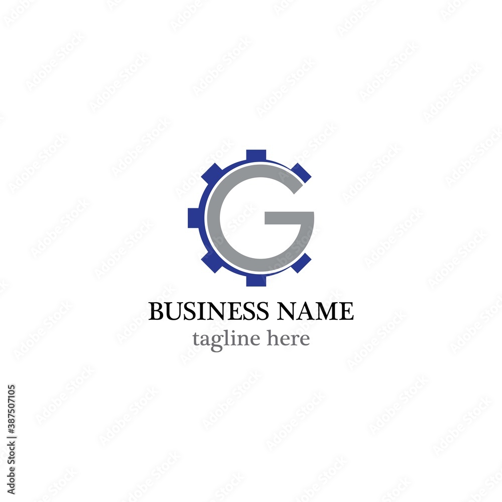 Gear logo template vector