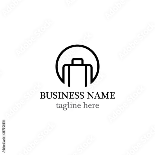 suitcase logo template