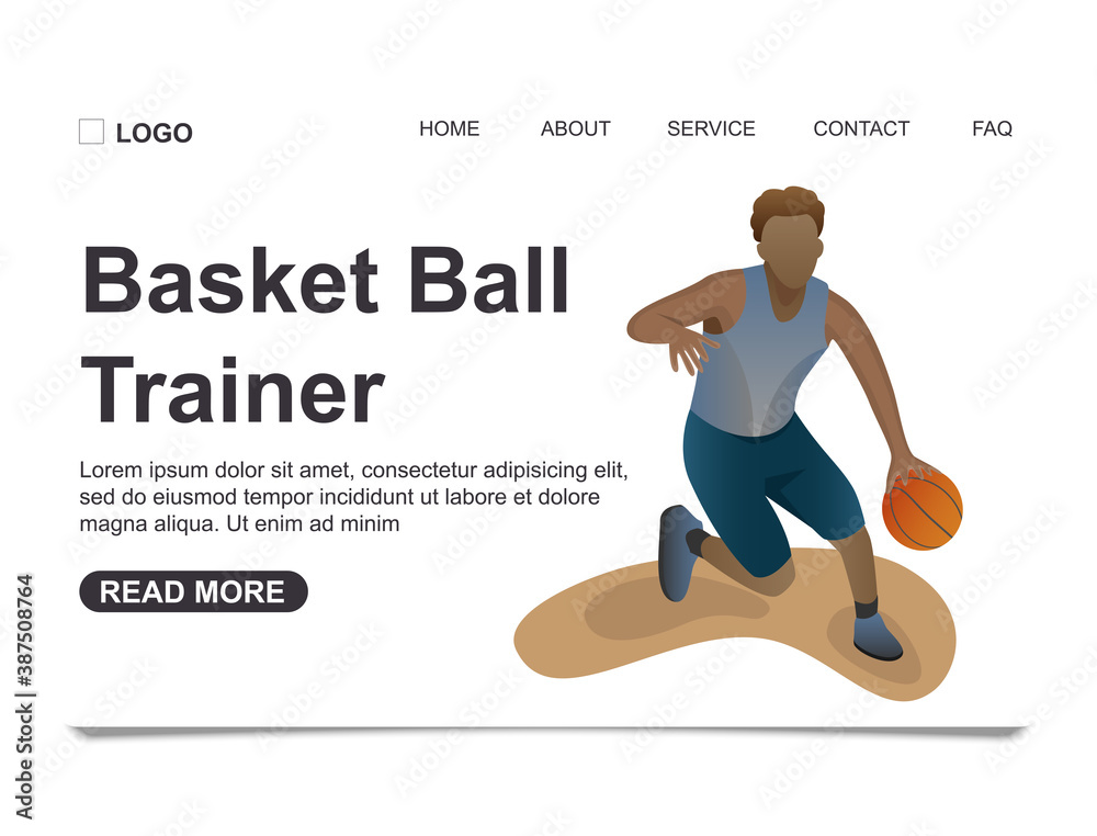 Landing page for a course in playing basketball