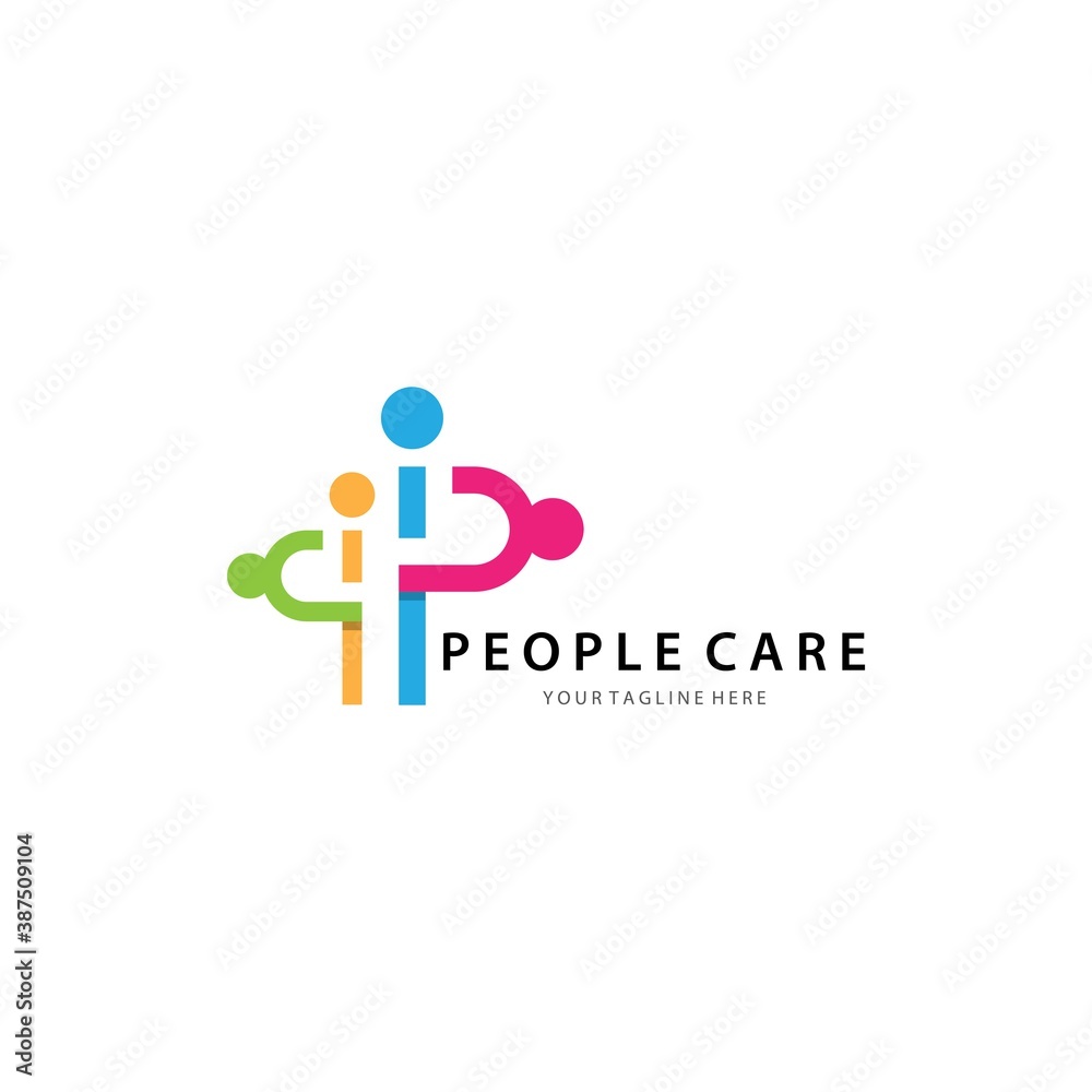 People care  logo template