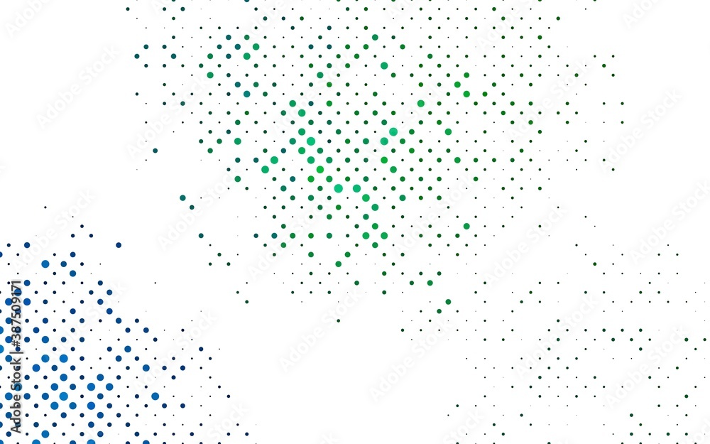 Light Blue, Green vector cover with spots. Light Blue, Green vector cover with spots.