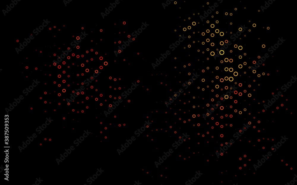 Dark Orange vector template with circles. Dark Orange vector template with circles.