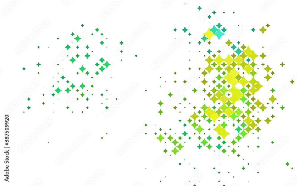 Light Blue, Yellow vector background with colored stars.