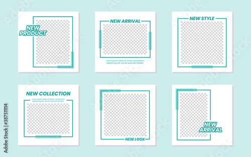 Wallpaper Mural Slides Abstract Unique Editable Modern Social Media Banner Green Template. For personal & business. Anyone can use this design easily. Promotional web banner social media post feed.Vector Illustration Torontodigital.ca