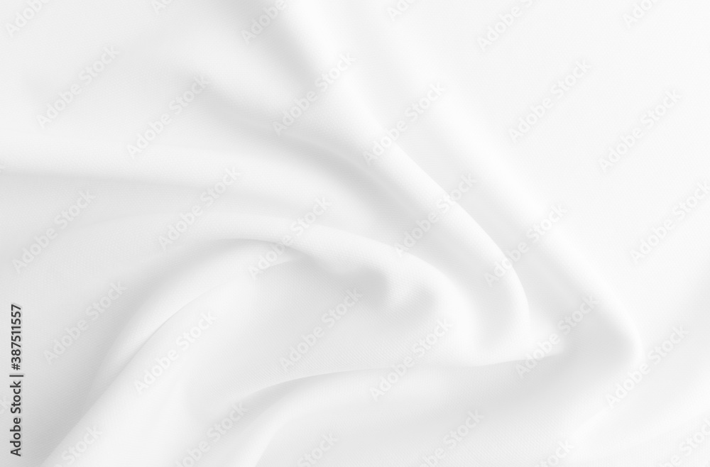 Rippled white cloth background. Fabric texture. Rippled white cloth background. Fabric texture.
