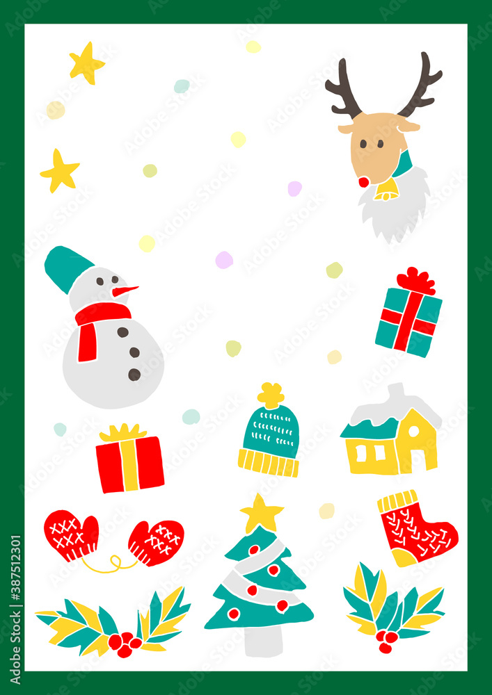 クリスマスの手描きイラスト素材 クリスマスの手描きイラスト素材