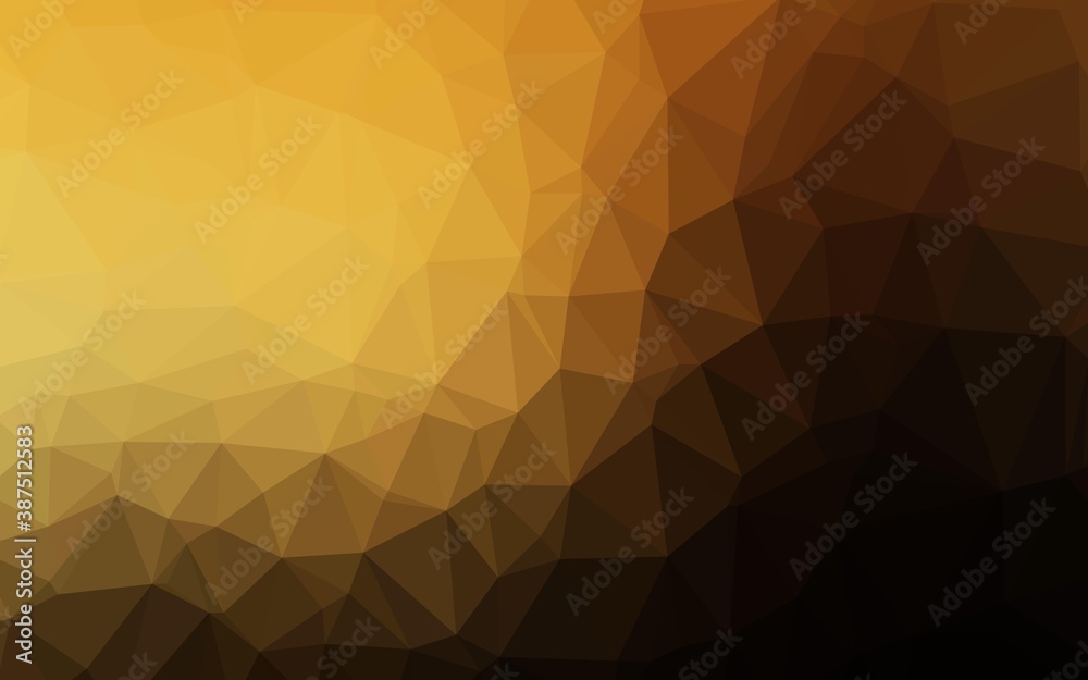 Dark Yellow, Orange vector abstract polygonal cover. Dark Yellow, Orange vector abstract polygonal cover.