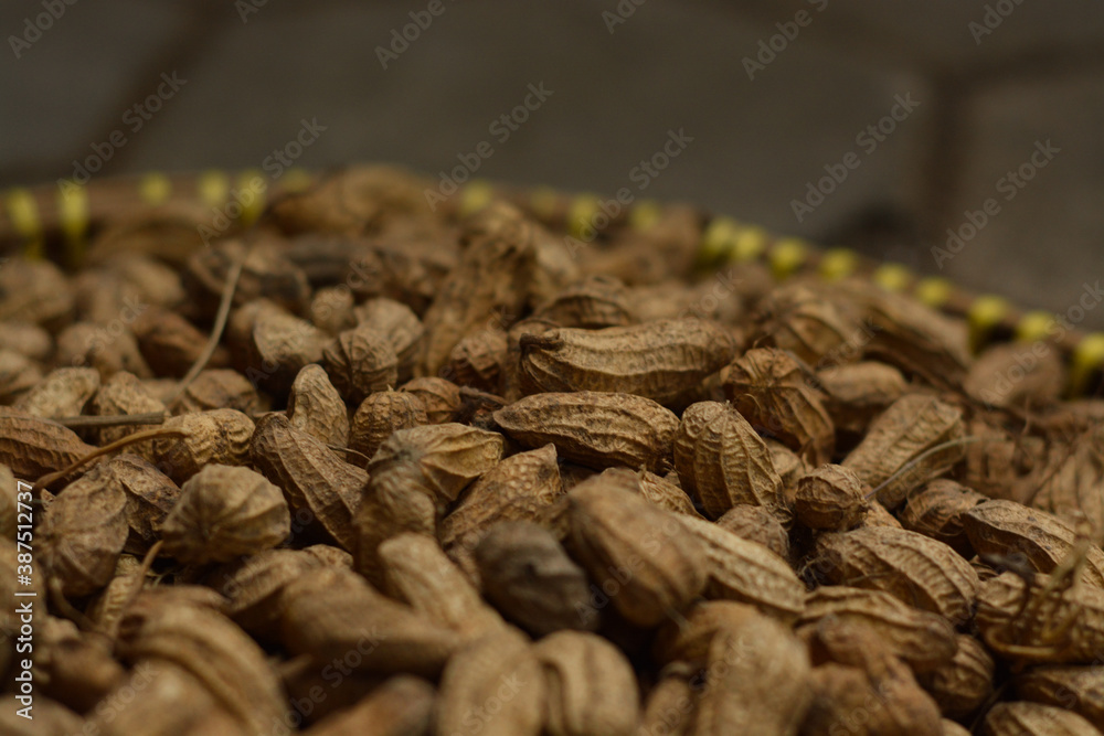 Peanut food background. Peanut shell texture Peanut food background. Peanut shell texture