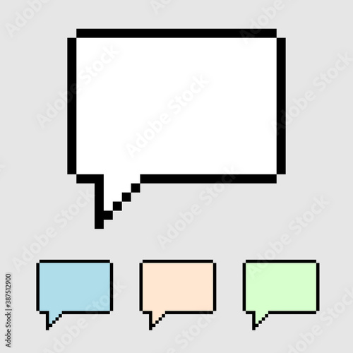 Pixel empty bubble text. Vector Illustration of pixel art. © Two Pixel